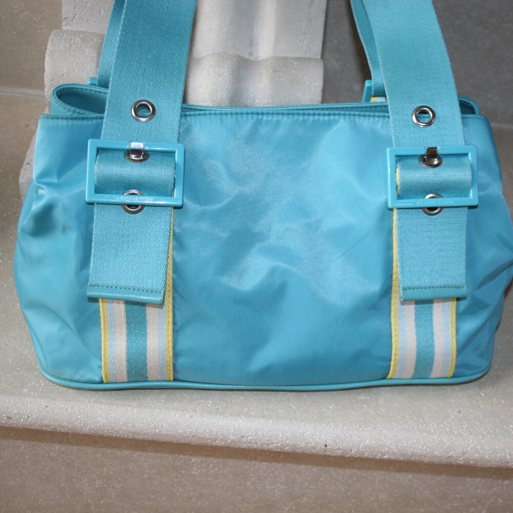 Franco Sarto Blue Nylon Bag - Picture 2 of 16